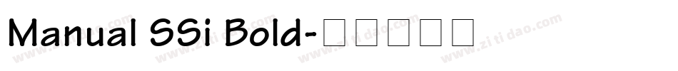 Manual SSi Bold字体转换
